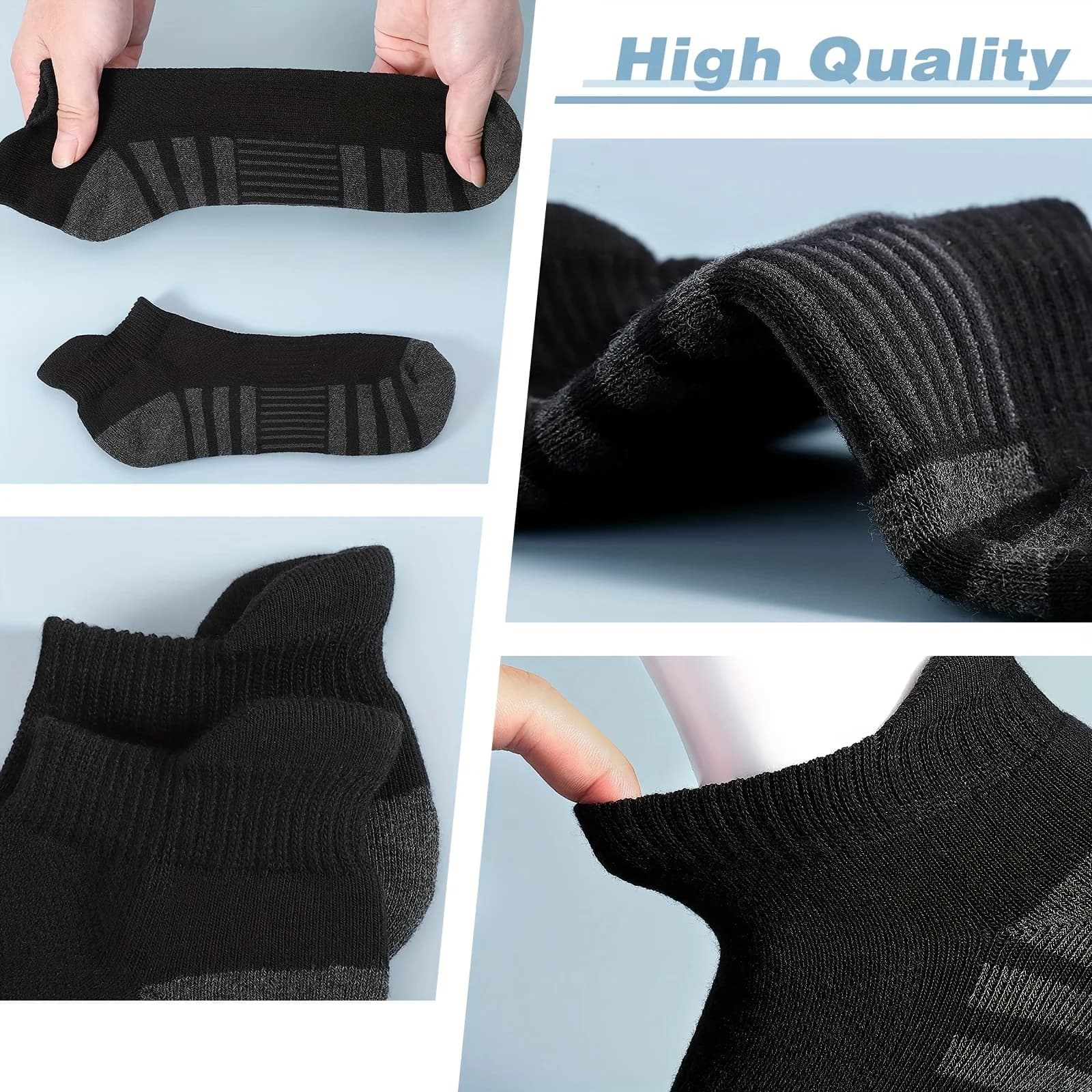 Men's Mesh Breathable Sports Socks Low Cut Short Tube Casual Ankle Socks — image 4