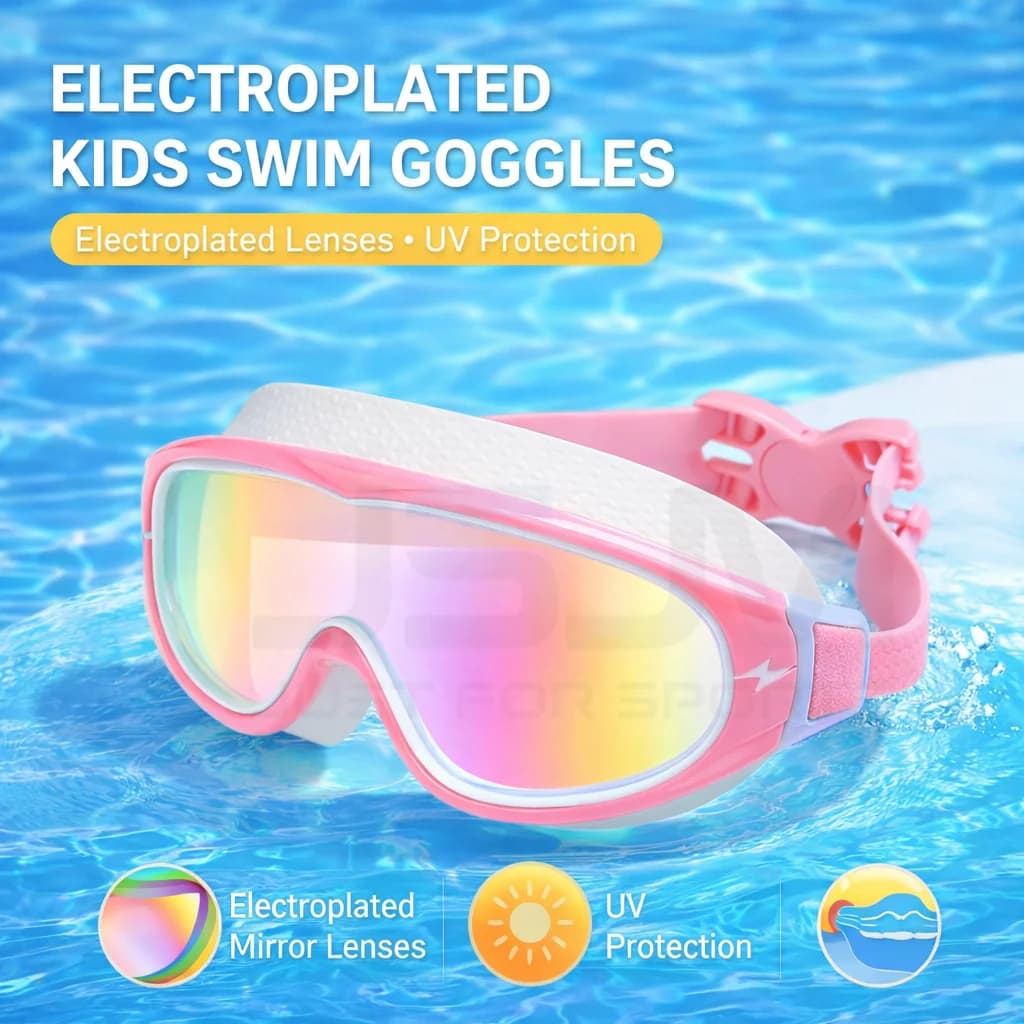 Kids Swimming Goggles Anti-Fog Wide View Big Frame for Boys Girls Ages 3-15 — image 11