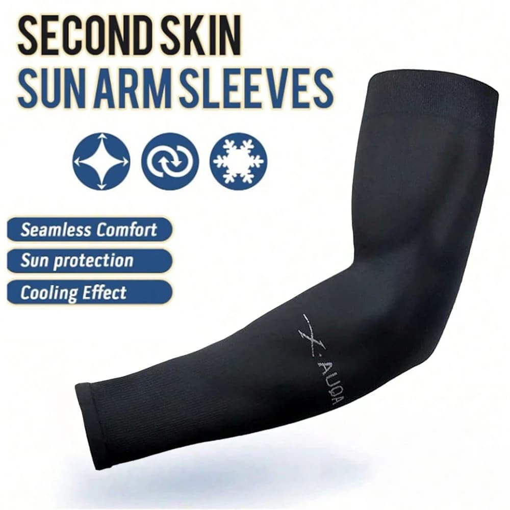 3 Pairs UV Sun Protection Arm Sleeves Ice Silk Unisex Summer Outdoor Riding — image 2