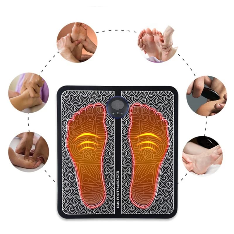 Electric EMS Foot Massager Pad Portable Muscle Stimulation Massage Mat New Pain — image 4