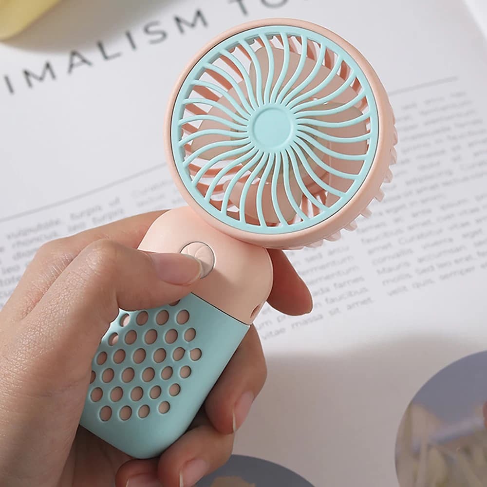 Portable Mini Handheld Fan USB Rechargeable Pocket Size Cooling Fan — image 2