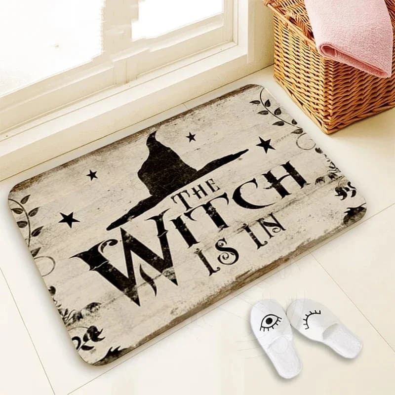 Halloween Witch Pattern Bathroom Mat Home Carpet Living Room Rug 1 Pc — image 2