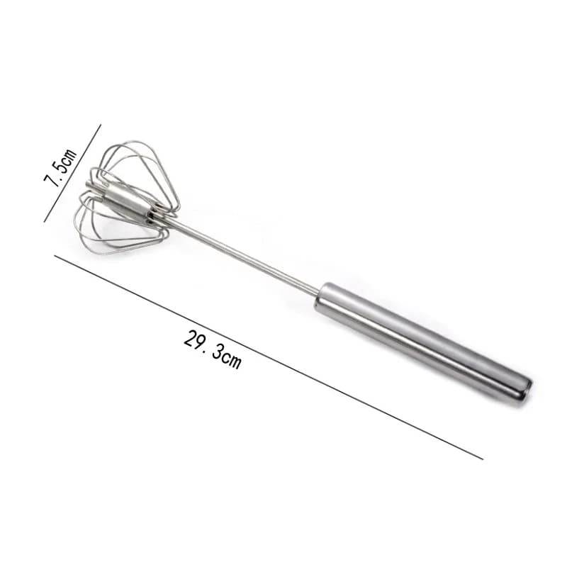 Stainless Steel Egg Beater Manual Whisk Mixer Hand Pressure Kitchen Tool — image 13