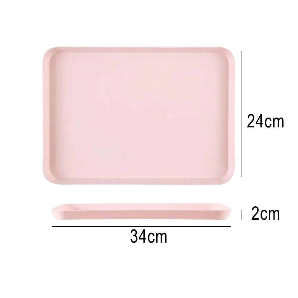Serving Tray Rectangular Anti Slip Scratch Resistant Plastic Food New Square Tea — image 3