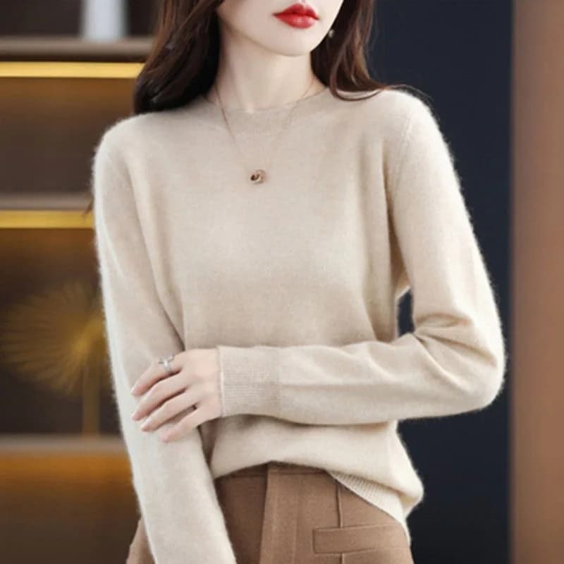 Women's Sweater O-Neck Pullover Warm Casual Knitwear Korean Fashion New Autumn U — image 4