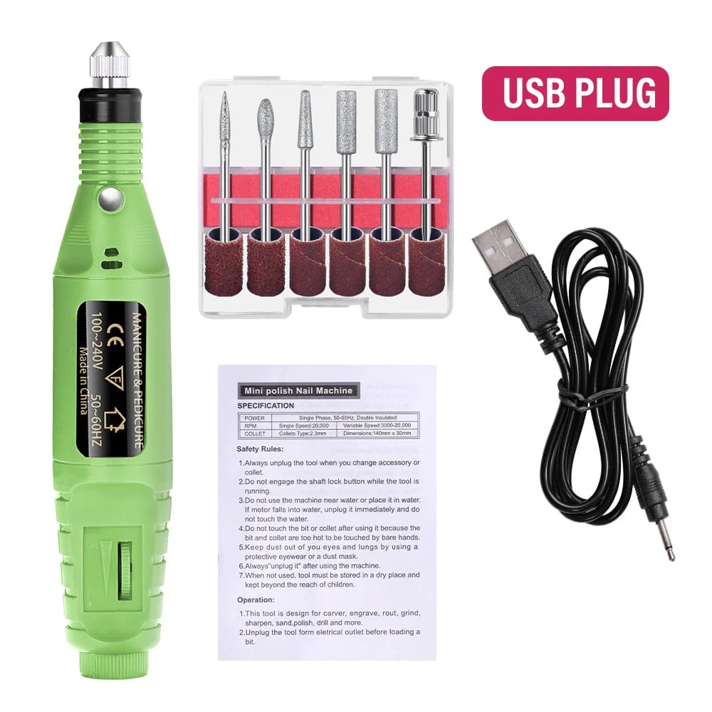 Electric Nail Sander Drill Machine Grinding Equipment Milling Cutter New Set For — image 10