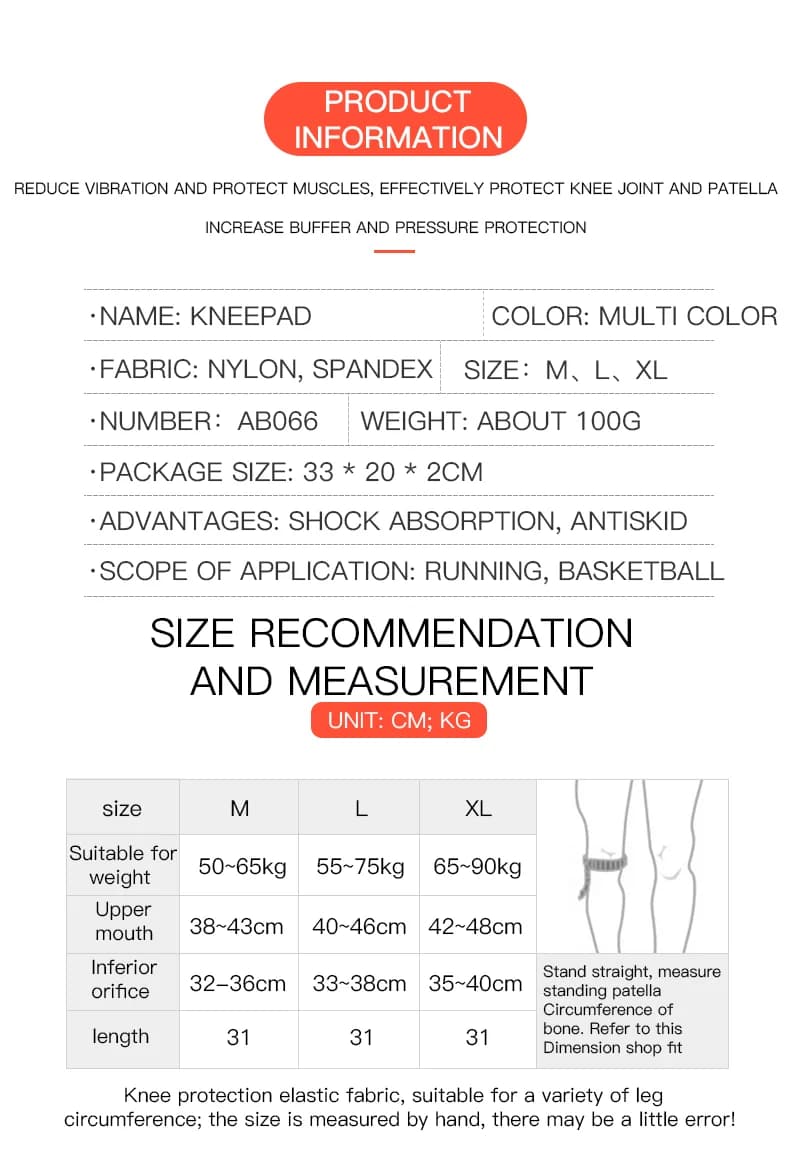 Compression Knee Brace Patella Gel Pad Lateral Stabilizer Pain Relief Knob Pads — image 3
