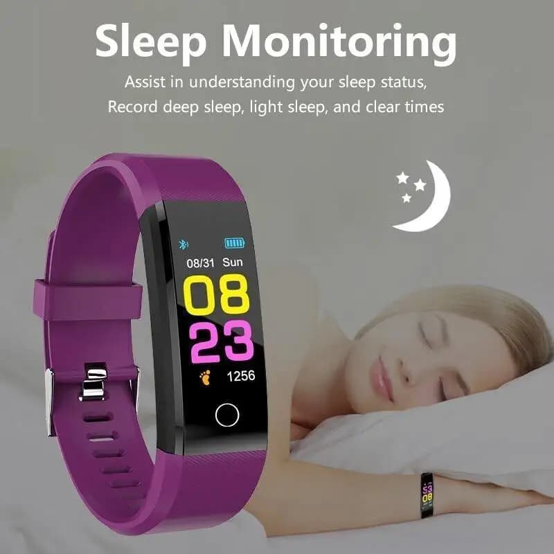 Smart Band Fitness Tracker Blood Oxygen Blood Pressure Heart Rate Monitor Waterproof — image 4