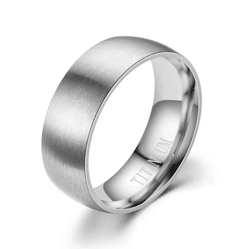 8mm Black Matte Titanium Ring Engagement Wedding Band for Men — image 9
