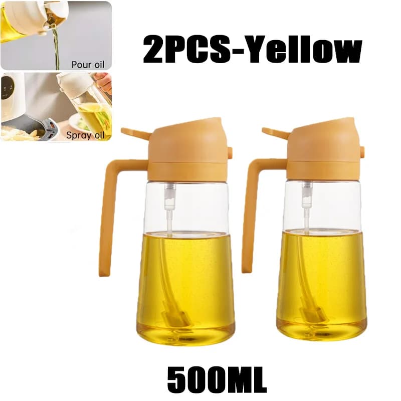 Oil Sprayer Bottle 500ml Kitchen Spray Dispenser BBQ Baking New 2in1 Plastic for — image 11