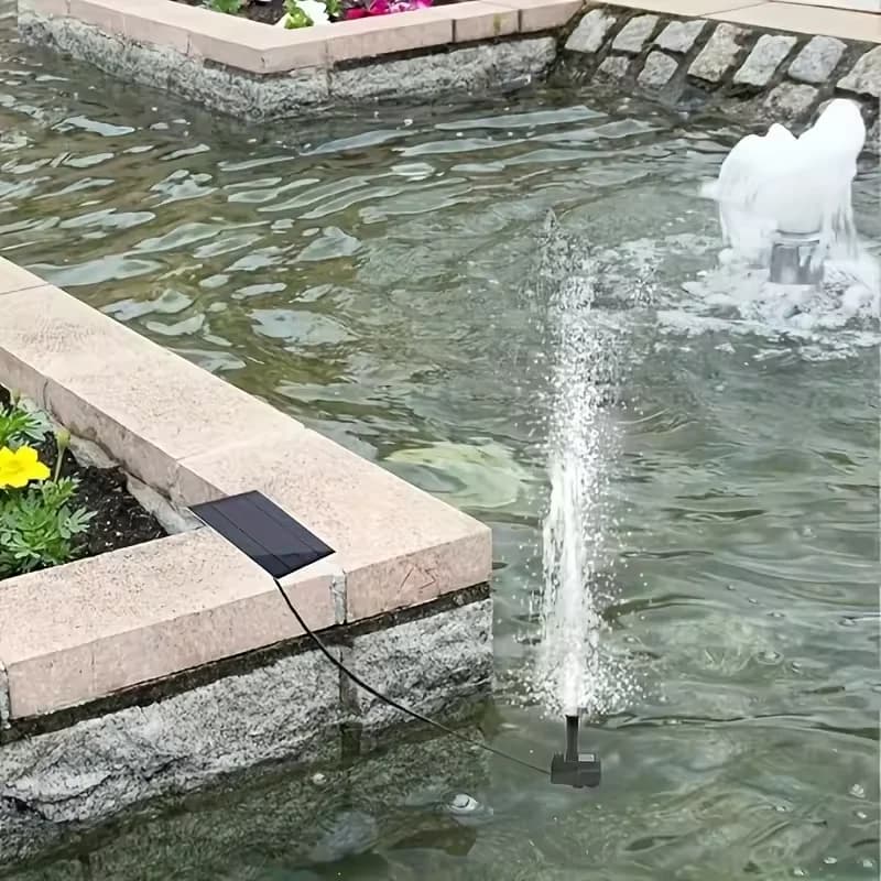 1.4W Solar Fountain Pump Bird Bath Water Pump with Solar Panel Garden Pond Kit 8 Jets — image 3