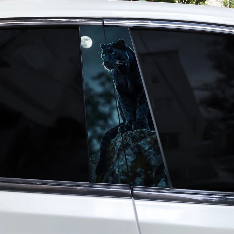 Leopard Car B-Pillar Waterproof Sticker DIY Door Styling Decal New 2pcs Animal U — image 14