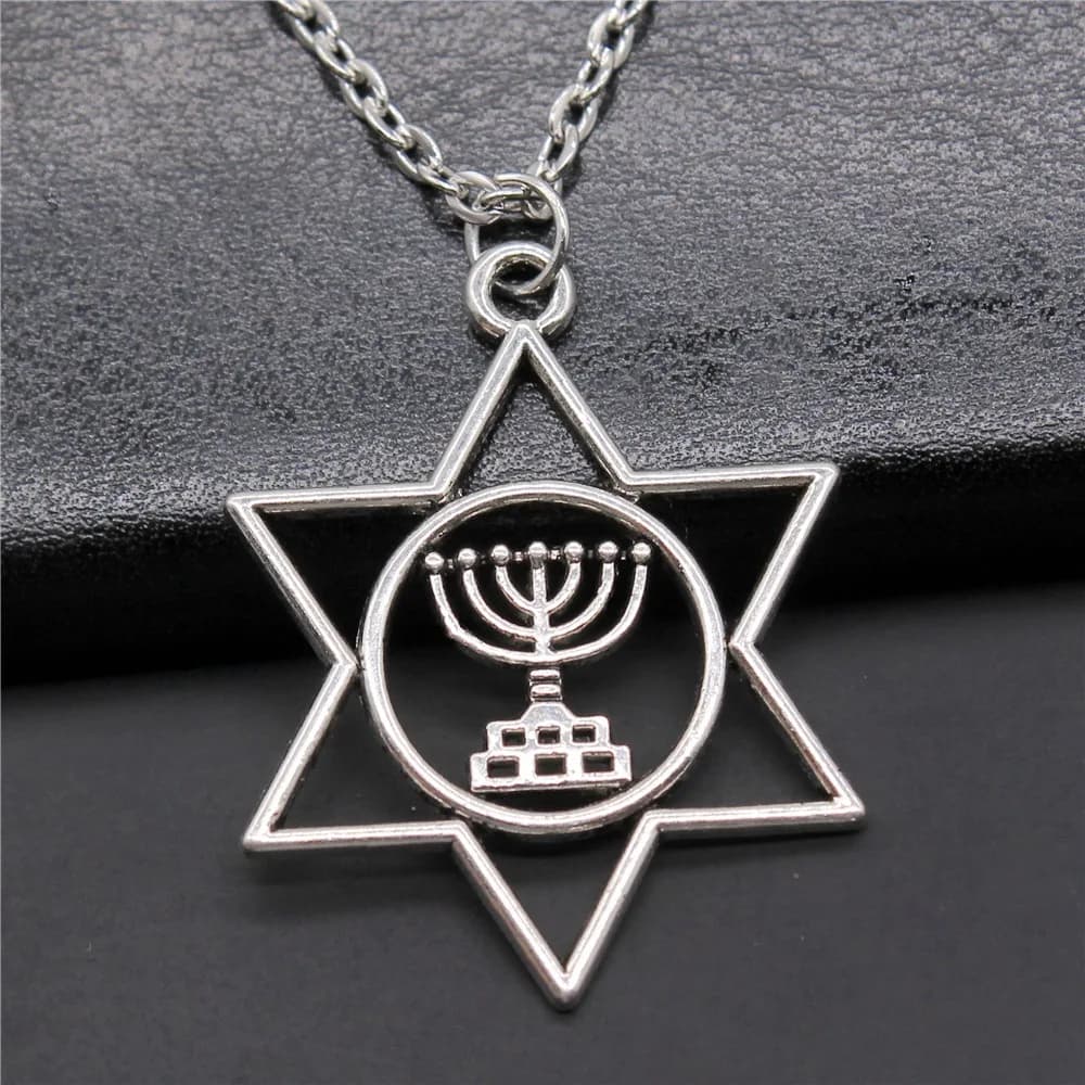 Star of David Pendant Necklace Silver Bronze Fashion Jewellery Gift — image 16