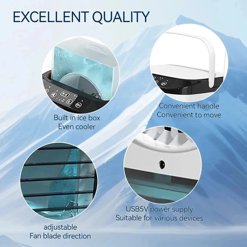 Mini Misting Air Cooler Portable Spray Cooling Fan for Dorm & Office 6th Gen — image 4