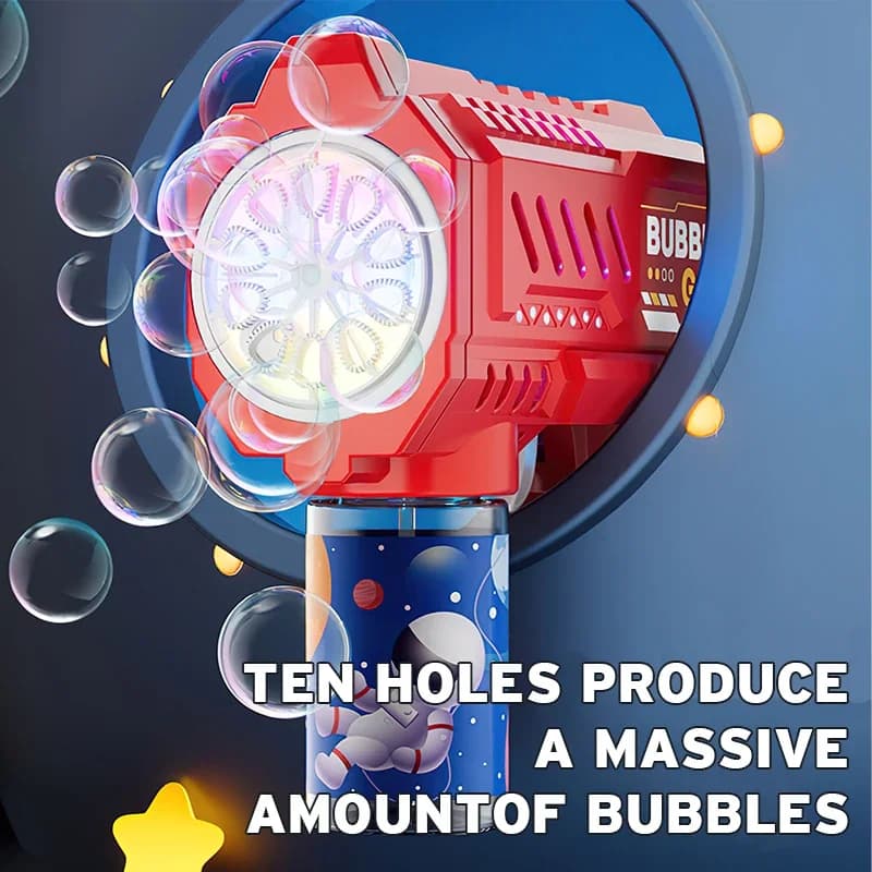 Fully Automatic Bubble Gun Machine Blower Toy for Kids Beach Outdoor Rocket — image 5