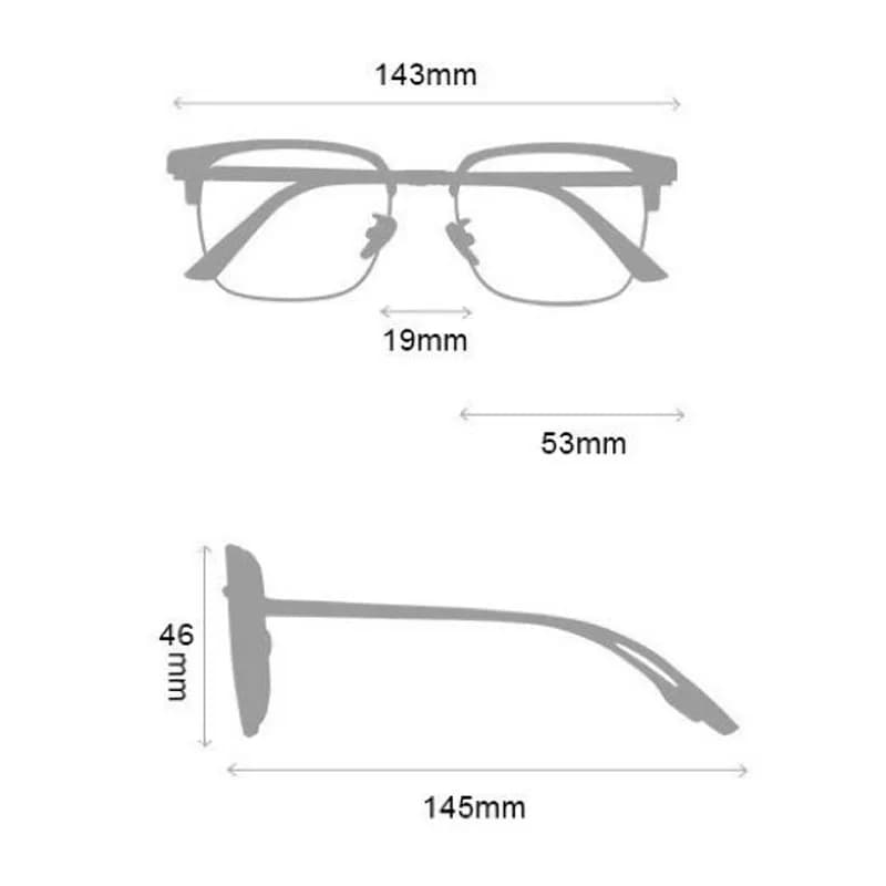 Men's Photochromic Glasses Half Frame Anti-Blue Light Computer Glasses — image 6