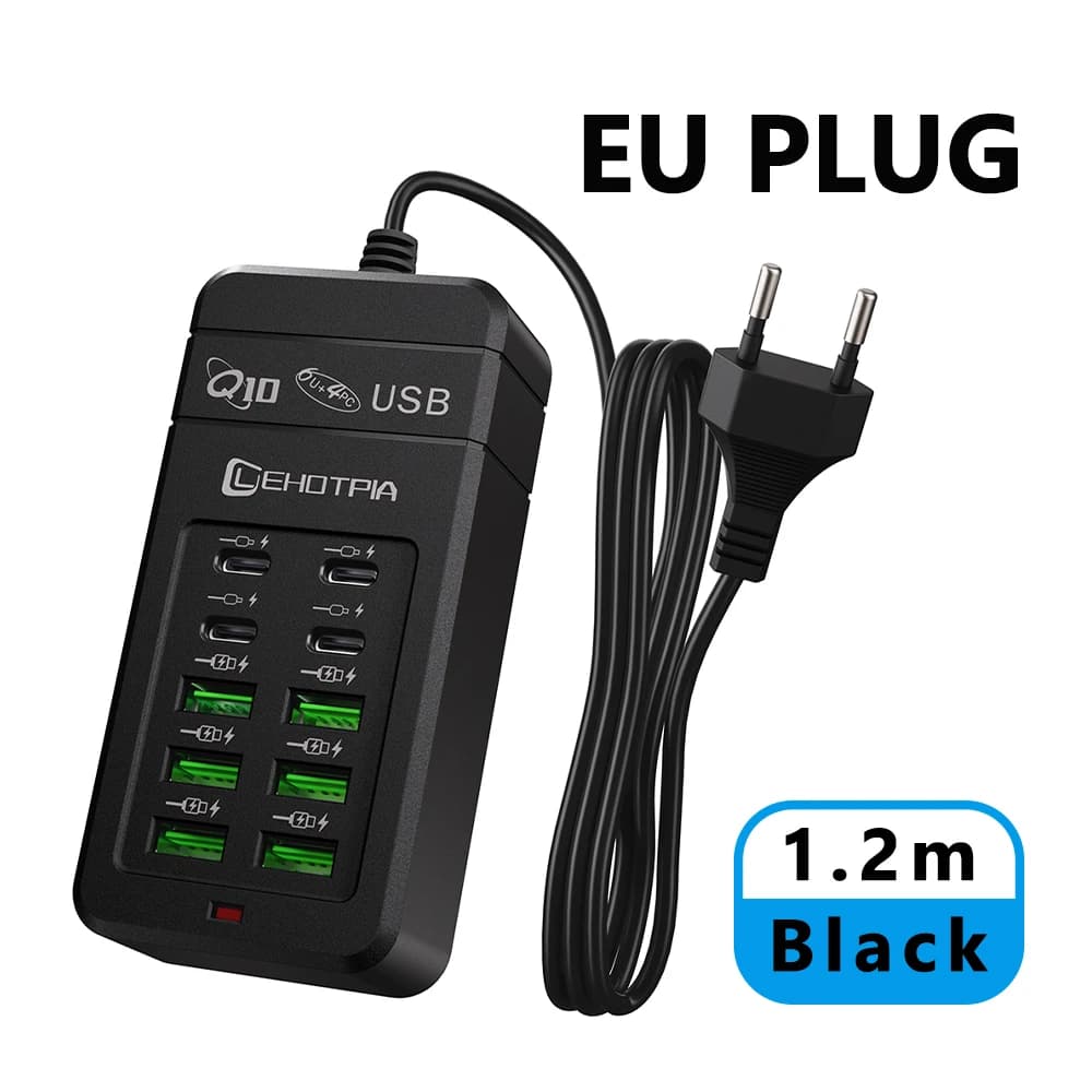 USB Charger Power Strip 6 USB-A 4 USB-C Ports with 1.2m Extension Cord — image 7