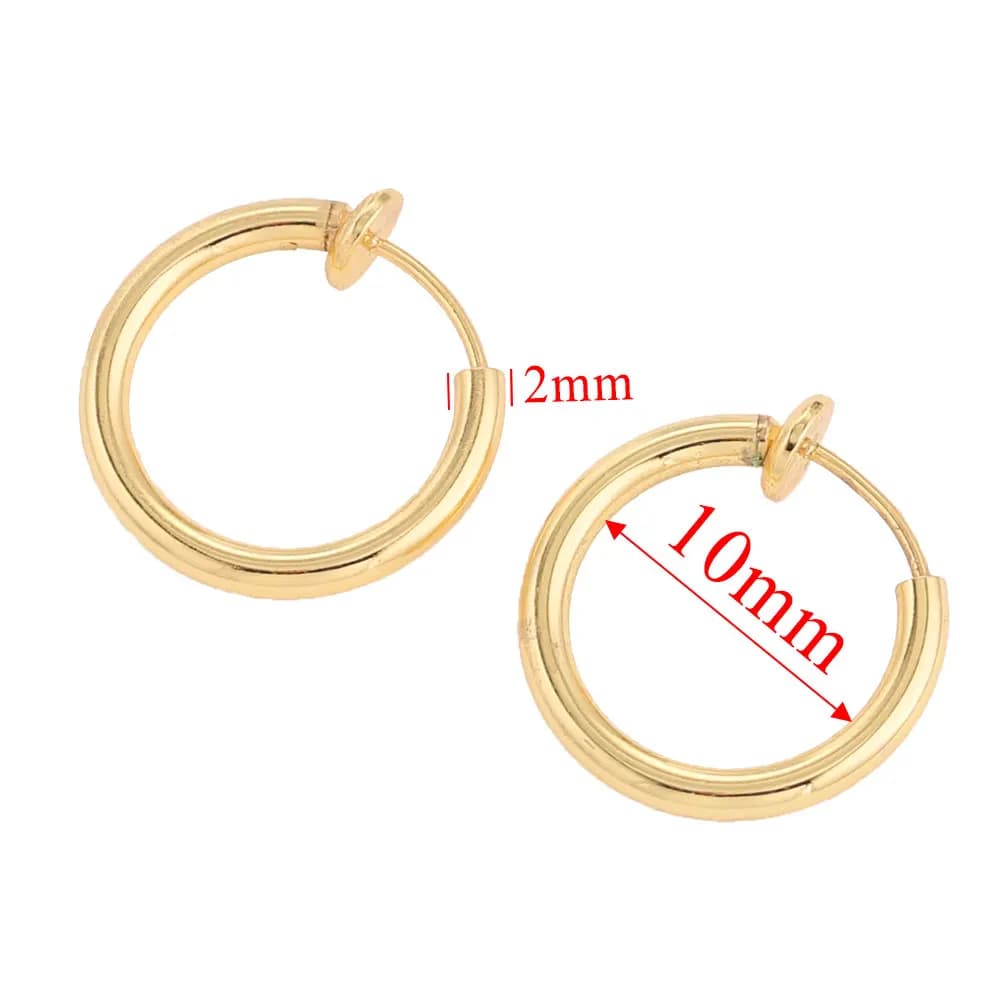 6 Pcs Stainless Steel Hoop Earrings Set for Women Korean Style Jewellery — image 8