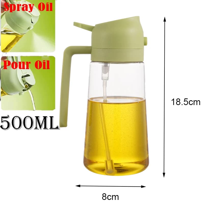 Oil Sprayer Bottle 500ml Kitchen Spray Dispenser BBQ Baking New 2in1 Plastic for — image 19