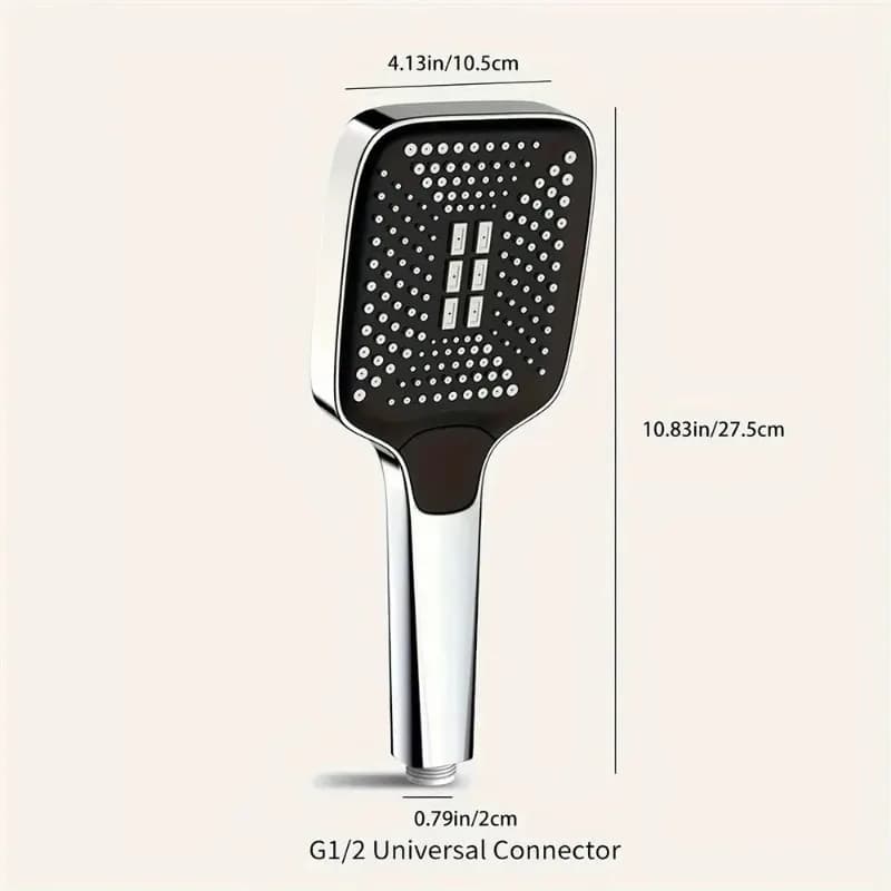 Adjustable 3-Mode High Pressure Shower Head Large Flow Water Saving Rainfall New — image 6