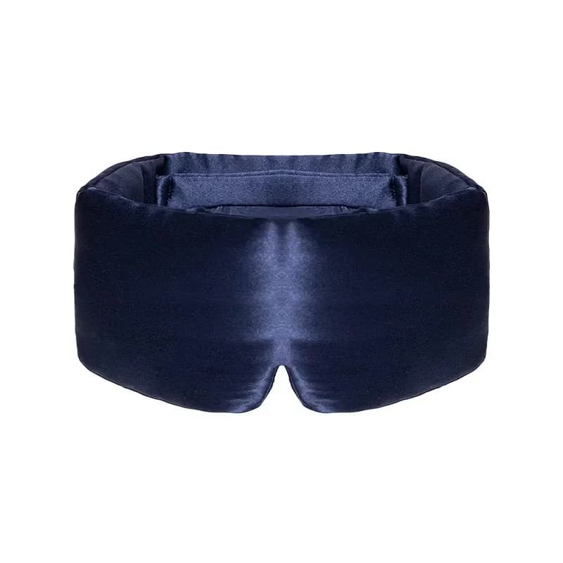 Silk Sleep Mask Soft Pressureless Sleeping Eye Mask Adjustable Velcro Wide Ear U — image 8