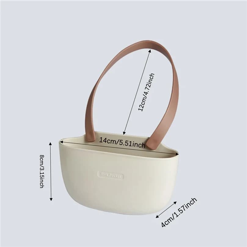 Kitchen Sink Holder Hanging Drain Basket Adjustable Rack for Soap Sponge Faucet — image 4