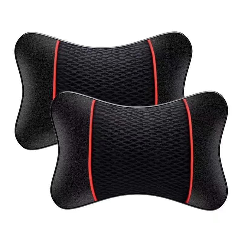 Car Seat Headrest Neck Pillow Memory Foam PU Leather Support Cushion New Double — image 13