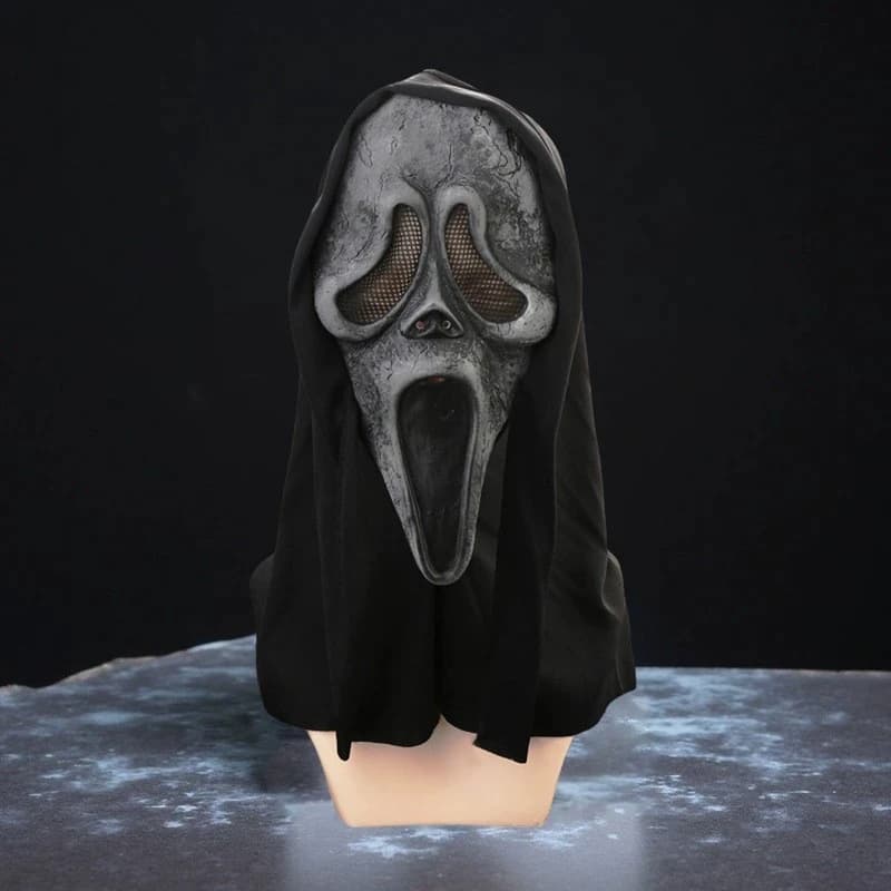 Halloween Scream Horror Face Mask Realistic Creepy Ghost Mask Movie Party Costume — image 8