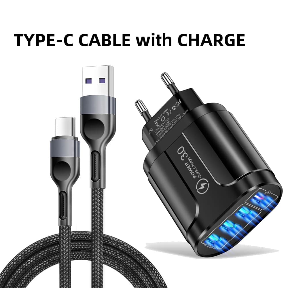 4 Port USB Fast Charger Quick Charge 3.0 48W Wall Adapter for Mobile Phones — image 9