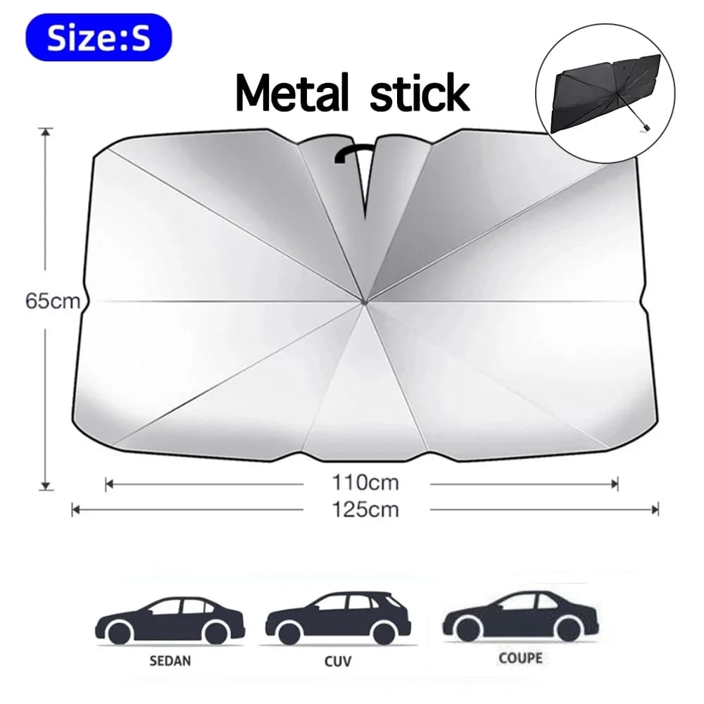 Car Umbrella Windshield Sunshade Foldable Sun Shade UV Block Heat New 2026 Front — image 9