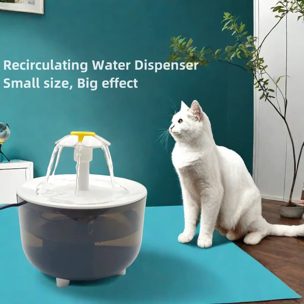 Pet Water Fountain 1.2L USB Electric Automatic Cat Drink Bowl Filter New Mute UK — image 2
