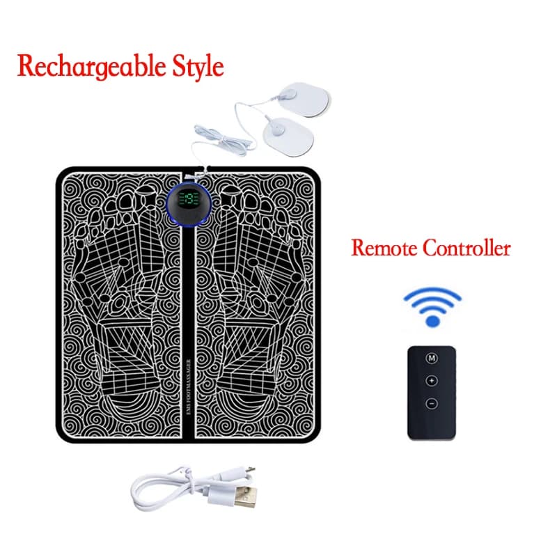 Electric EMS Foot Massager Pad Portable Muscle Stimulation Massage Mat New Pain — image 8