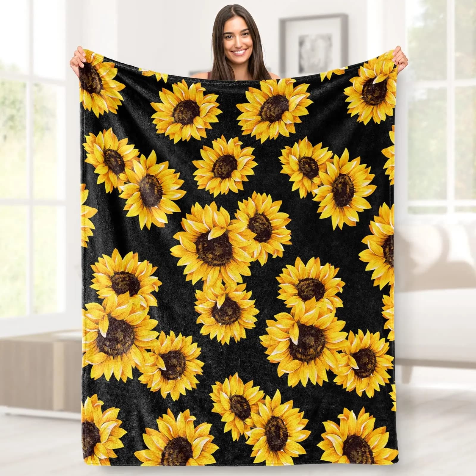Spiderweb Pattern Throw Black White Gothic Halloween Bedding — image 13