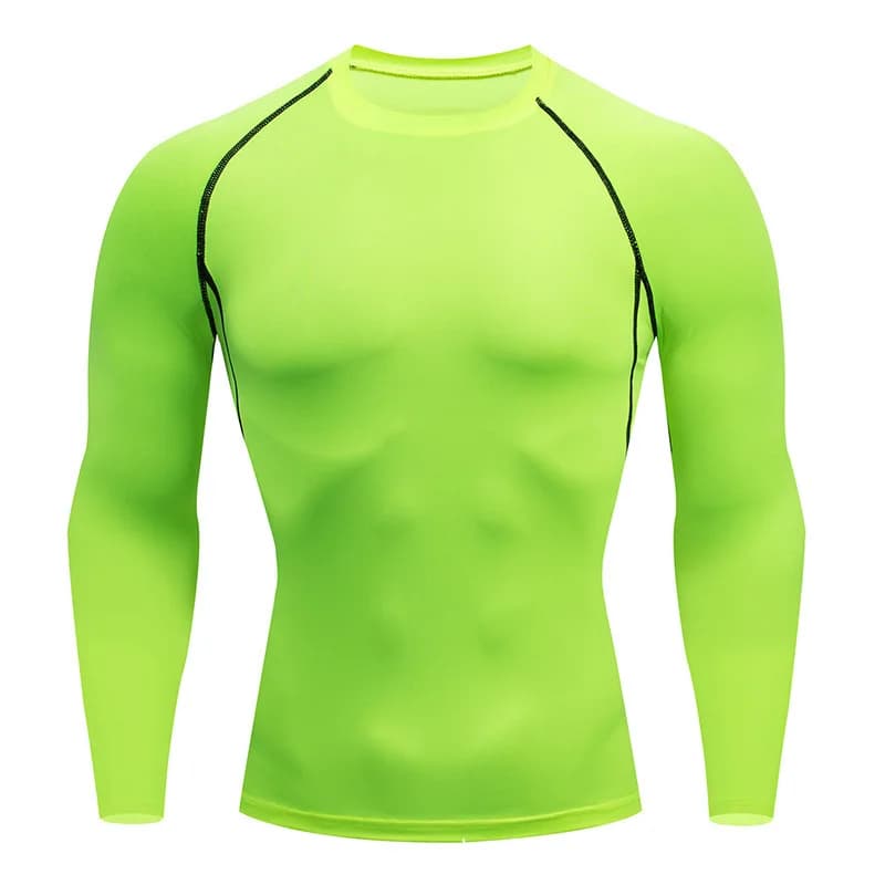 Compression Running Shirt Men Quick Dry Long Sleeve Gym Fitness New Sportswear U — image 6