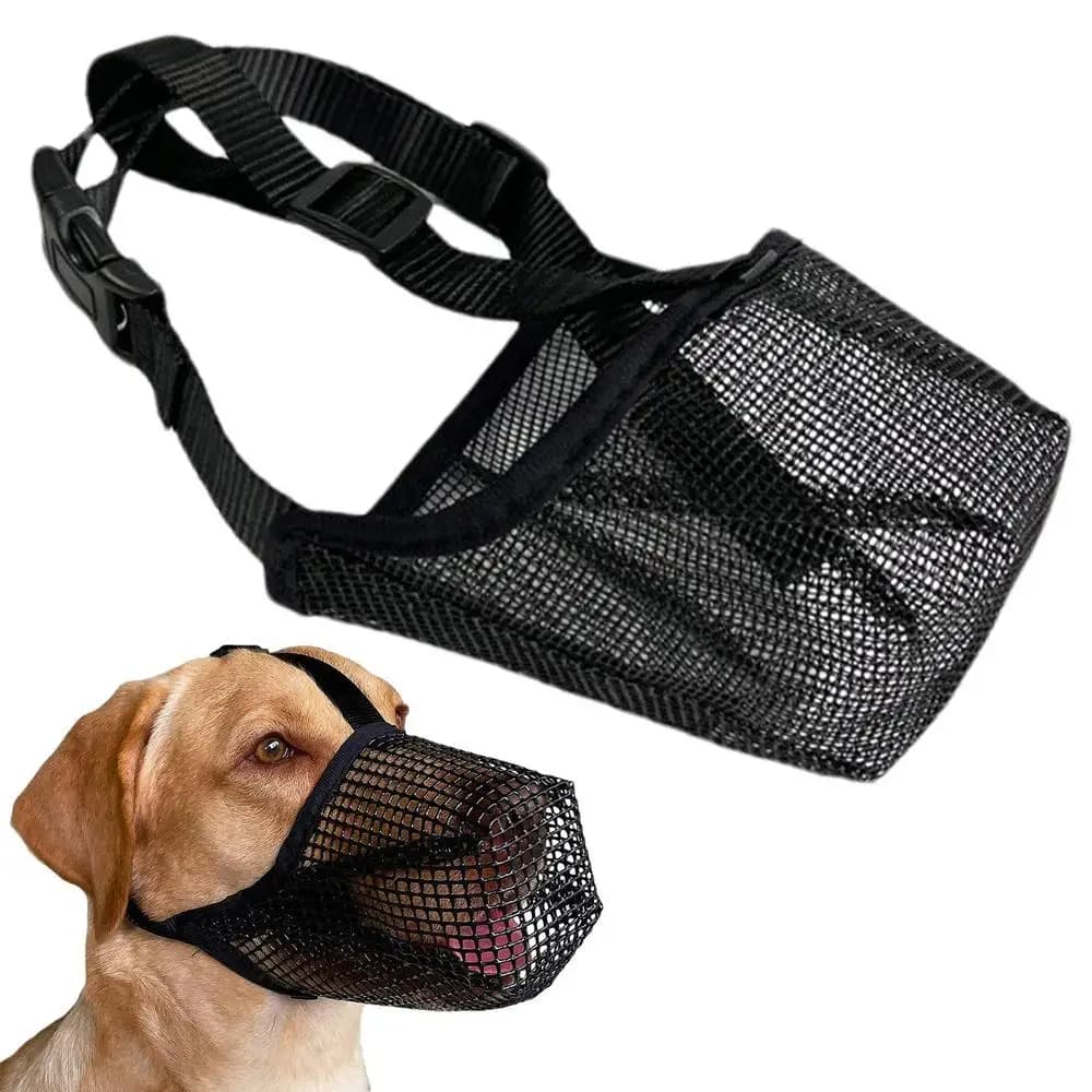 Dog Muzzle Adjustable Breathable Mesh Anti Bark Bite Pet Mouth Cover — image 7