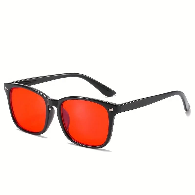 Blue Light Blocking Glasses Square Red Lens Anti Filter New Classic Men Better U — image 2