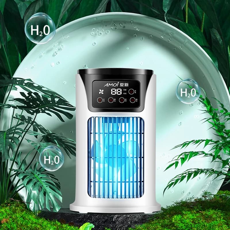 Portable Air Cooler Fan Humidifier Air Conditioner Home Office Desktop Cold — image 3