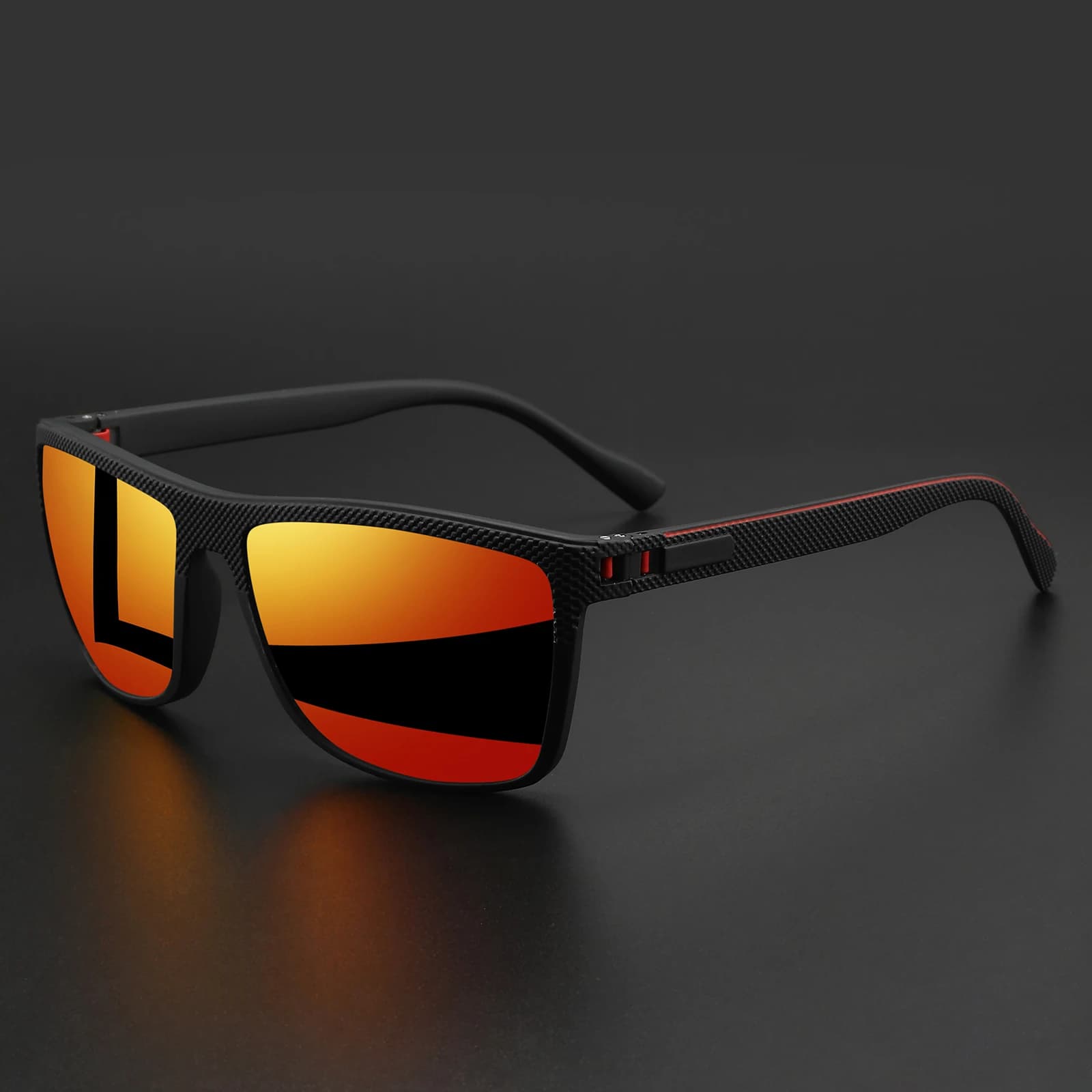 Polarised Square Sunglasses with Spring Hinge for Cycling and Fishing — image 8
