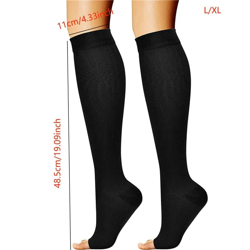 Unisex Knee High Compression Stockings Graduated Pressure — image 4