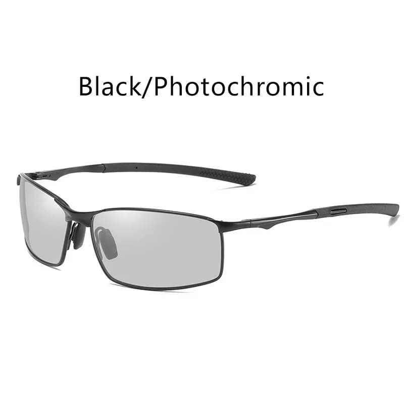 Photochromic Polarized Men Sunglasses Metal Square Driving UV400 New Male Sports — image 8