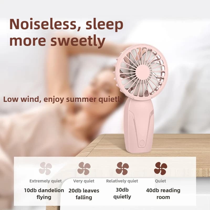 Portable Handheld Mini Fan USB Rechargeable Pocket Fan Small Cooling Fan ABS — image 4