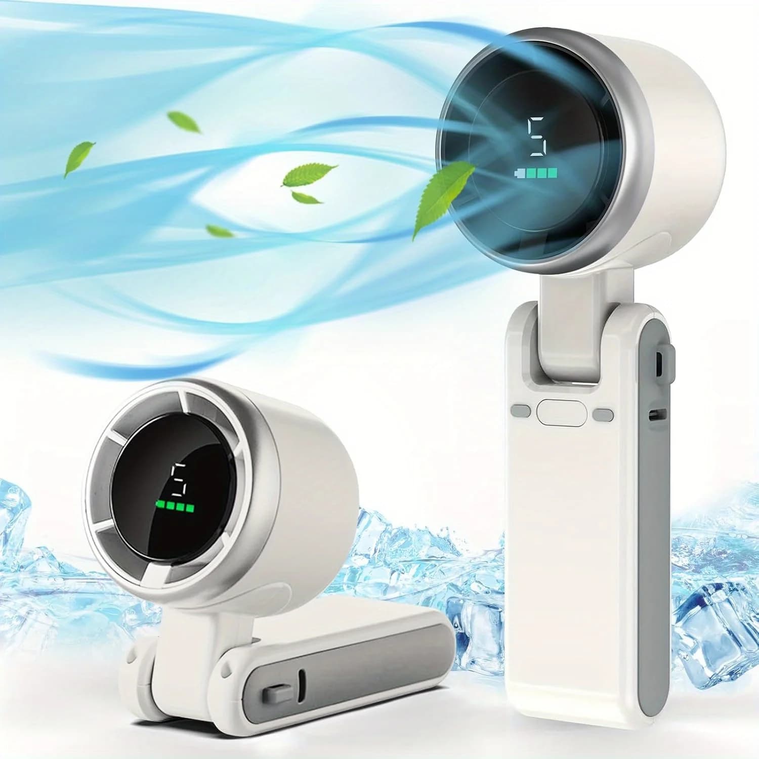 3-in-1 Rechargeable Mini Fan 5-Speed USB 3600mAh Lithium Battery — image 7