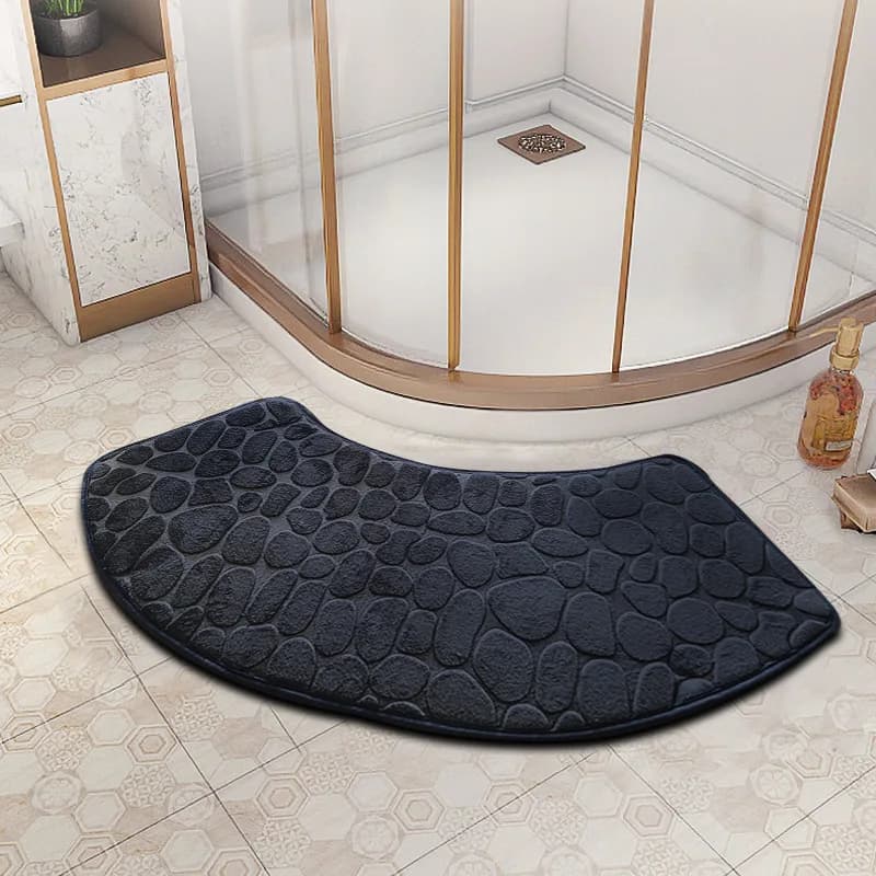 Bath Mat Non Slip Velvet Cobblestone Embossed Absorbent New Bathroom Doormat Dry — image 7