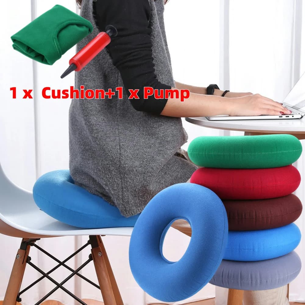 Inflatable Donut Seat Cushion Tailbone Coccyx Pressure Relief Ring Pillow — image 2