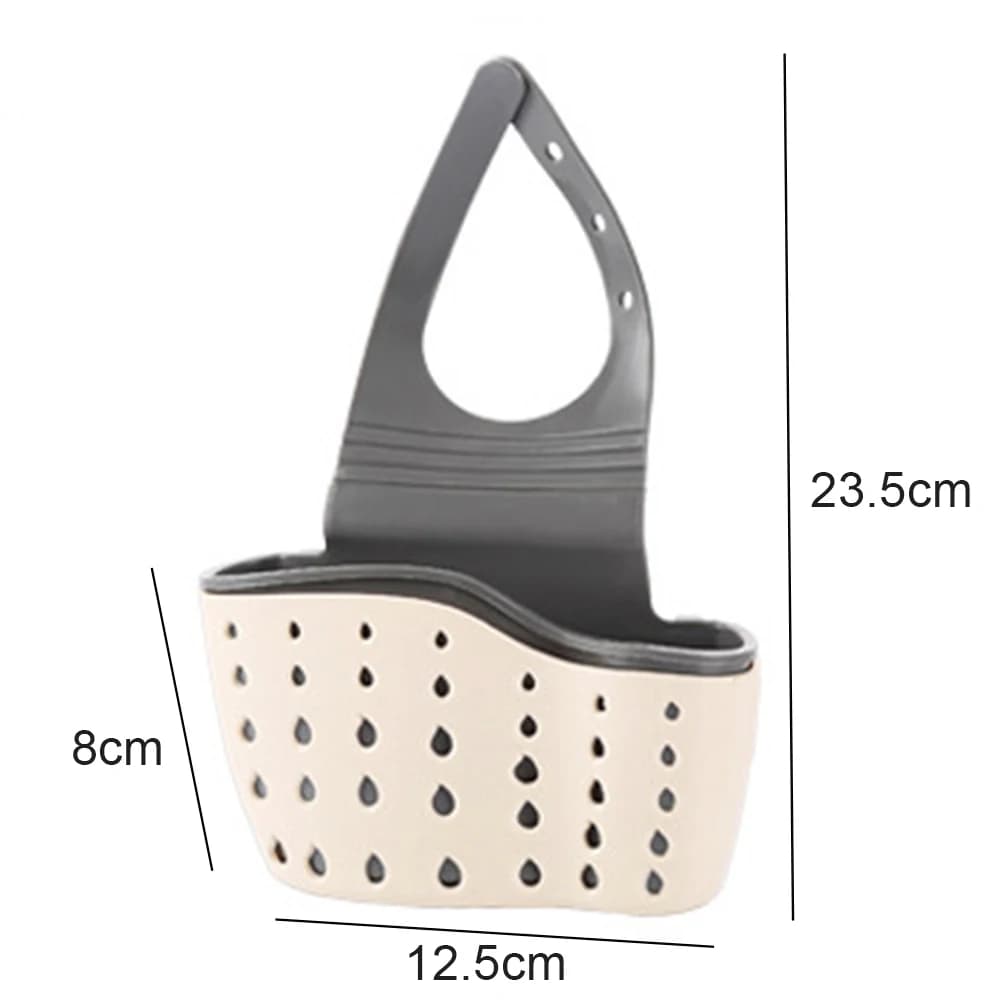Kitchen Sink Drain Basket Storage Holder Soap Sponge Shelf Adjustable — image 13