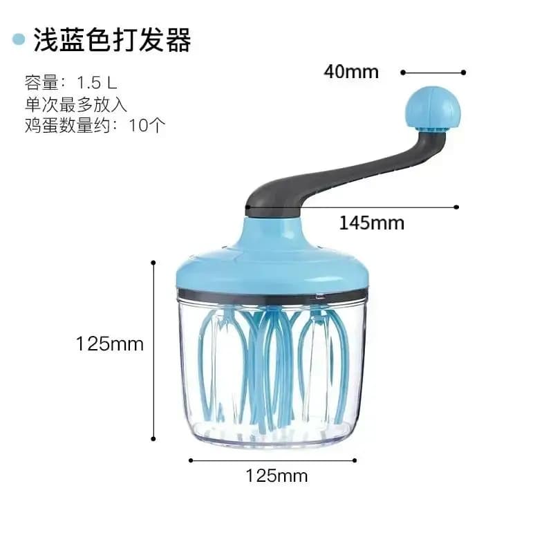 Silicone Egg Beater Manual Mixer Self-Rotating Kitchen Cooking Tool — image 8
