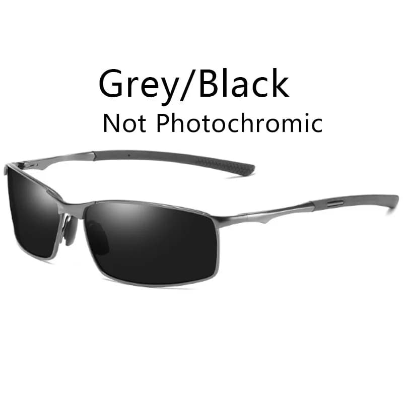 Photochromic Polarized Men Sunglasses Metal Square Driving UV400 New Male Sports — image 13