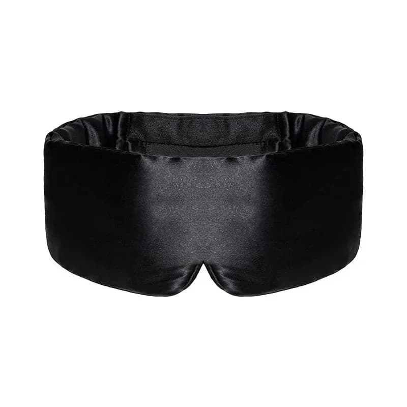 Silk Sleep Mask Soft Pressureless Sleeping Eye Mask Adjustable Velcro Wide Ear U — image 6