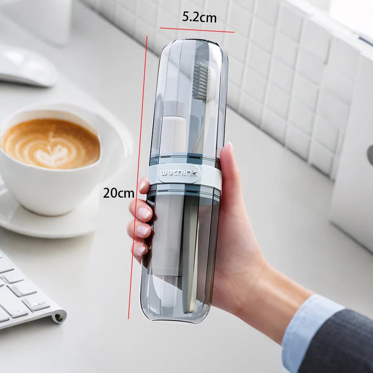 Portable Toothbrush Toothpaste Holder Case Travel Camping Storage Box — image 7