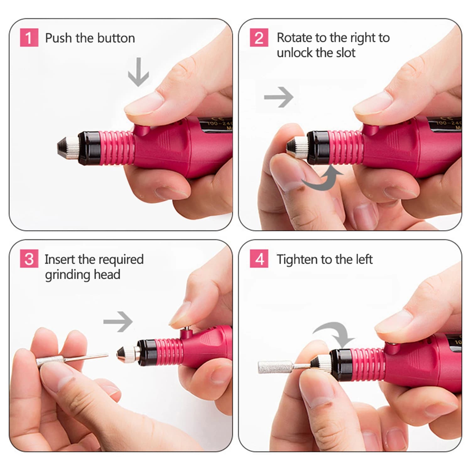 Electric Nail Sander Drill Machine Grinding Equipment Milling Cutter New Set For — image 3